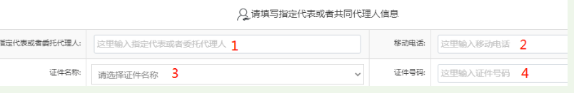 河南掌上登記個(gè)體戶流程名稱申報(bào)代理人信息